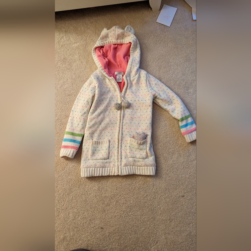Zip up mouse in pocket sweater jacket